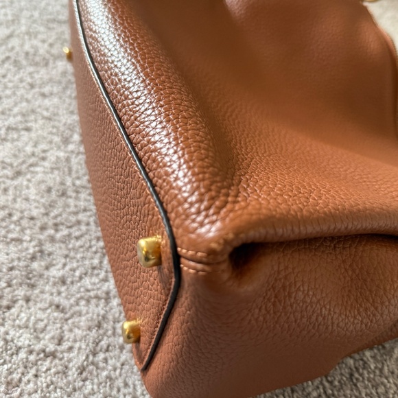 Coach Shay Brown Pebble Leather Shoulder Bag - Picture 10 of 12